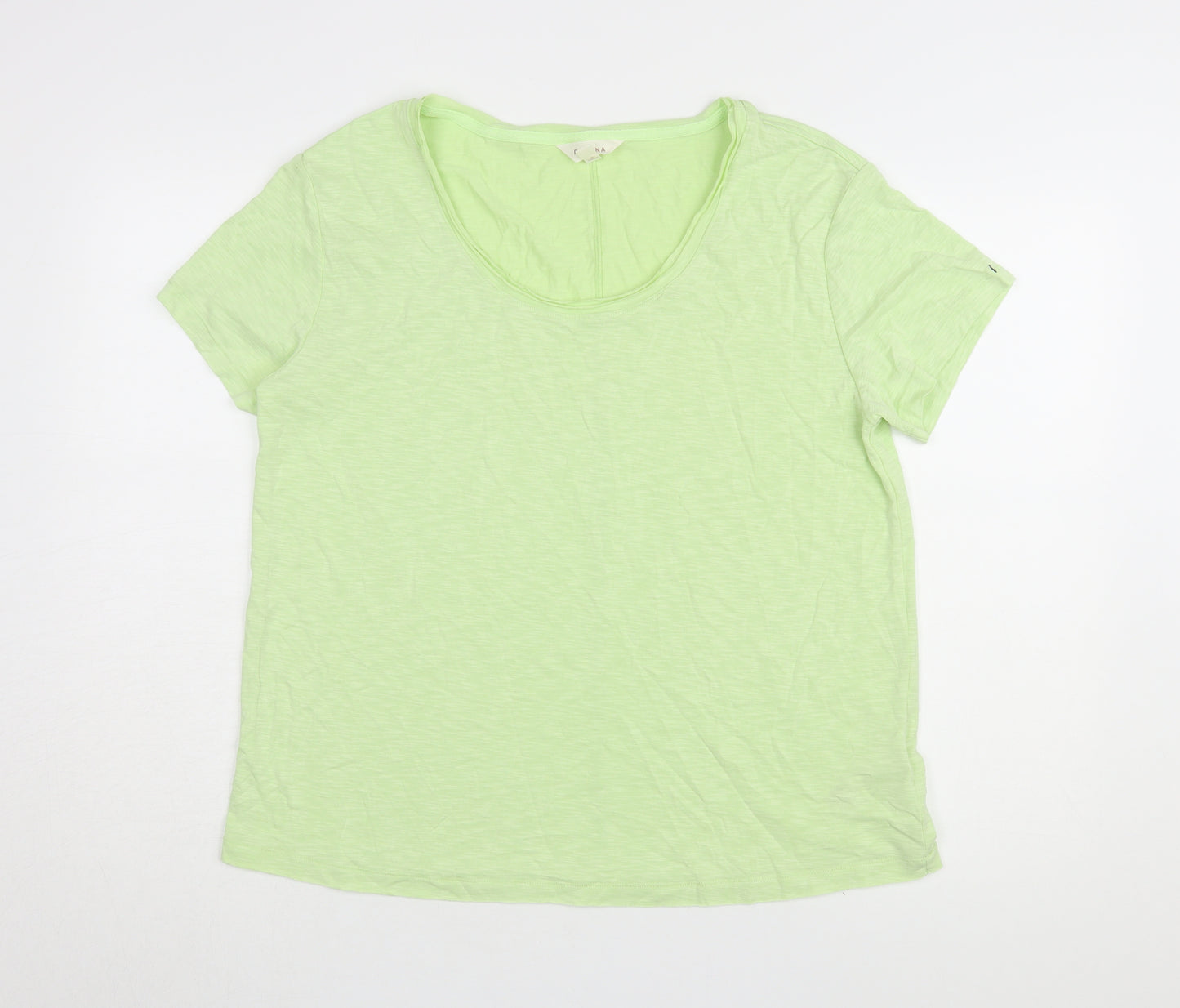 Marks and Spencer Women Green Basic T-Shirt Size 16