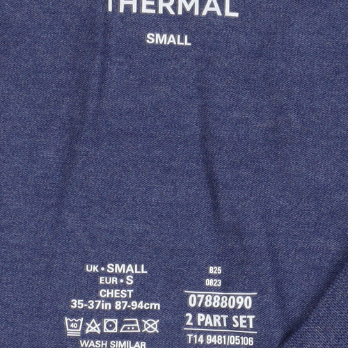 Marks and Spencer Men's Blue Thermal T-Shirt S