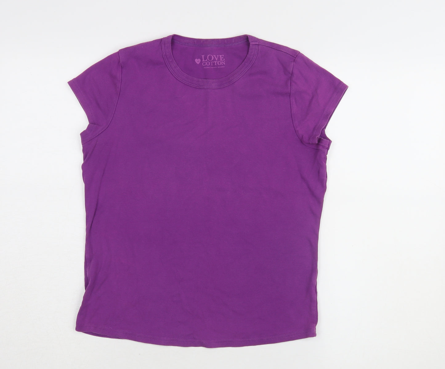 BHS Women's Purple Basic T-Shirt Size 14