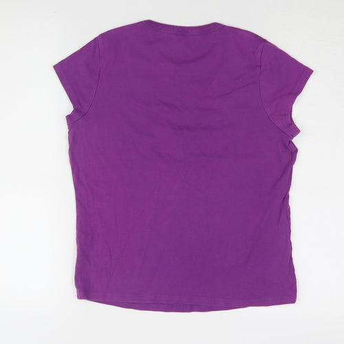 BHS Women's Purple Basic T-Shirt Size 14