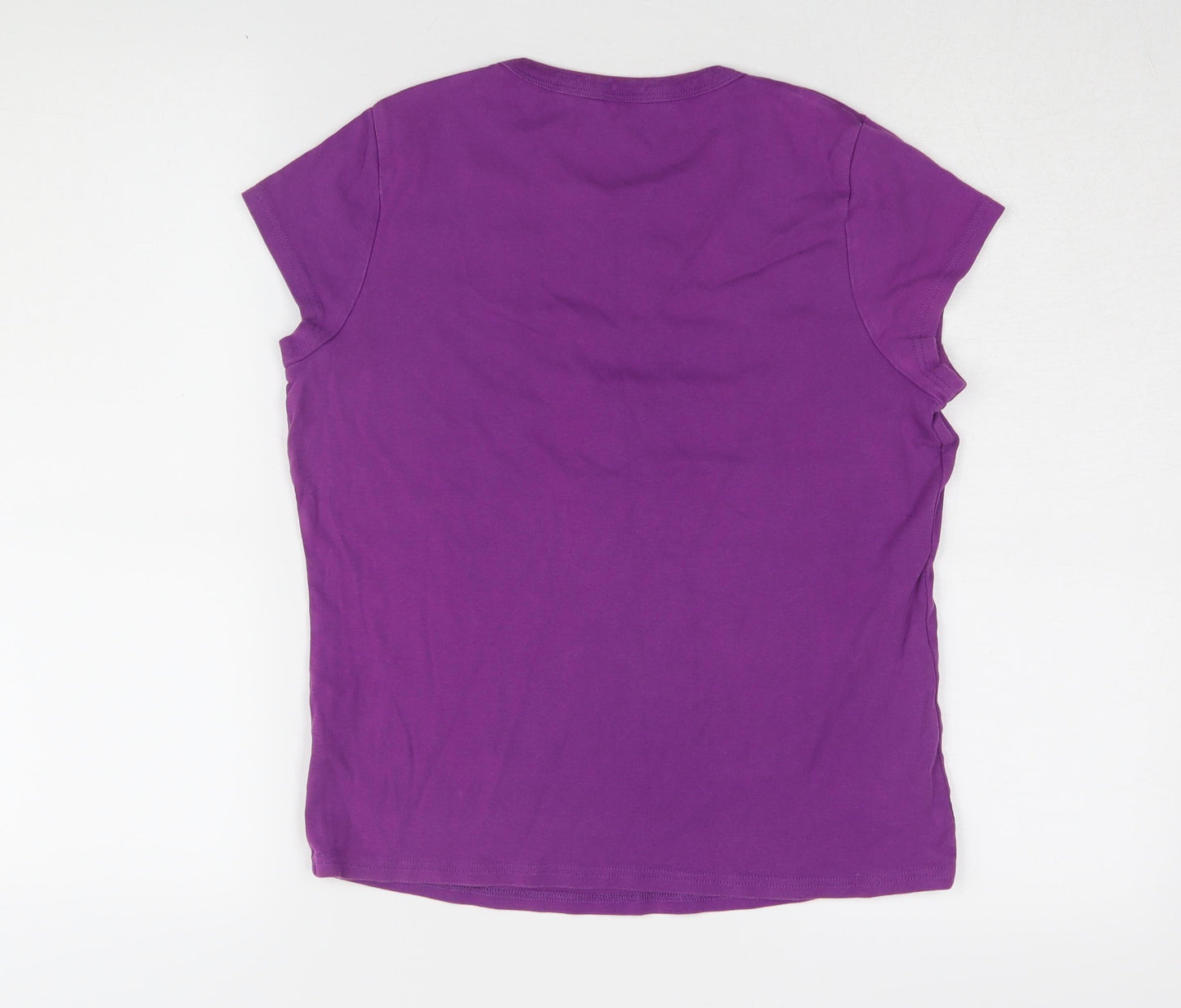 BHS Women's Purple Basic T-Shirt Size 14