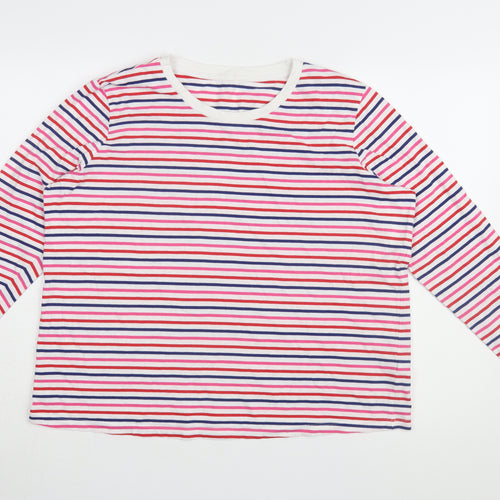 Marks and Spencer Women's Multicoloured Striped T-Shirt