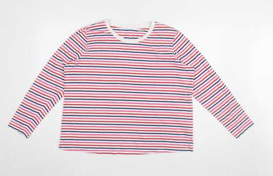 Marks and Spencer Women's Multicoloured Striped T-Shirt