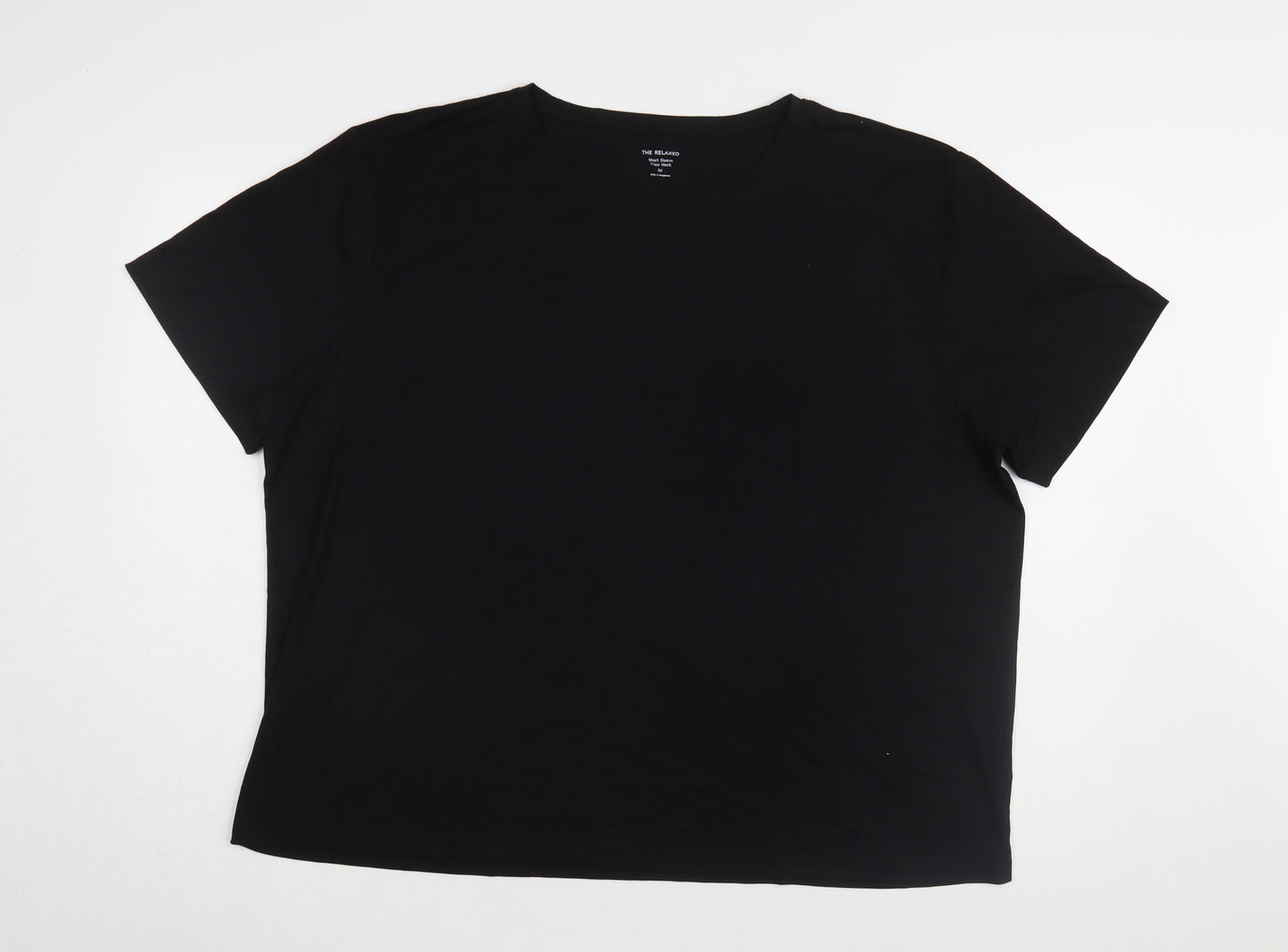 Marks & Spencer Women's Black Basic T-Shirt, Size 20