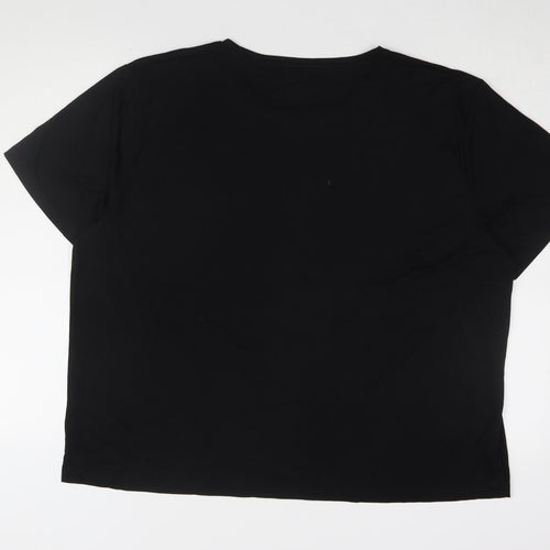 Marks & Spencer Women's Black Basic T-Shirt, Size 20