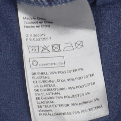 H&M Women's Blue 3/4 Sleeve Shift Dress Size 12