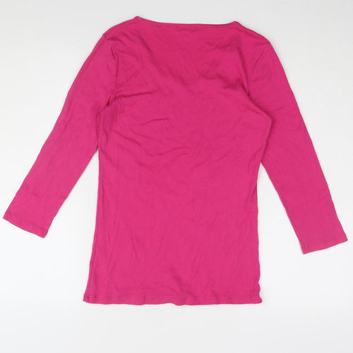 Kettlewell Women's Pink 3/4 Sleeve Scoop Neck T-Shirt M