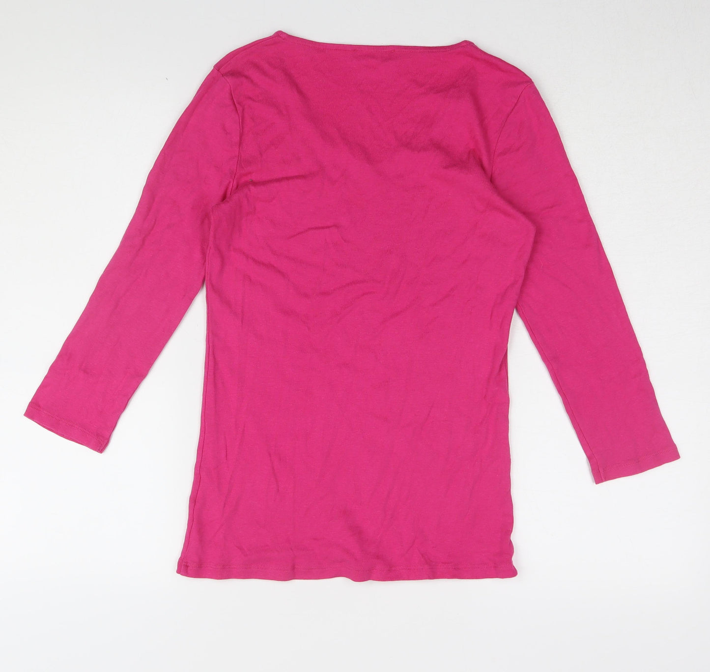 Kettlewell Women's Pink 3/4 Sleeve Scoop Neck T-Shirt M