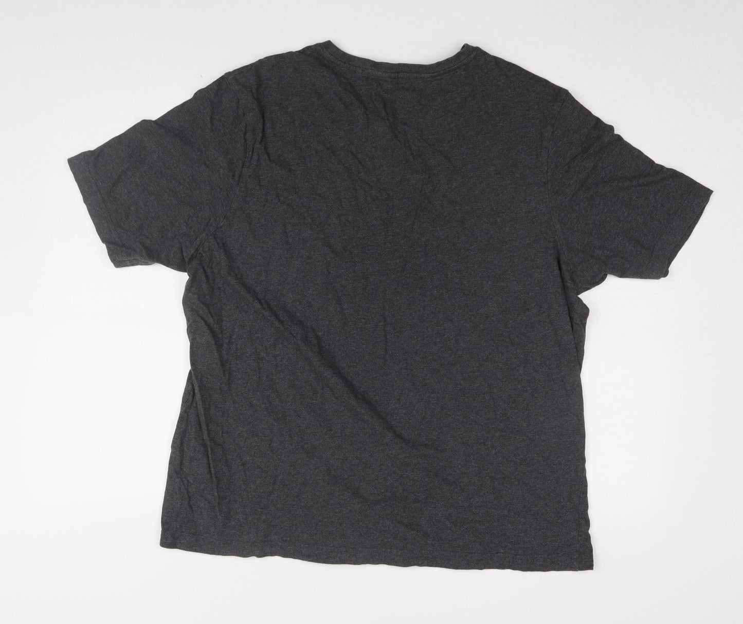 John Lewis Men's Black V-Neck T-Shirt XL