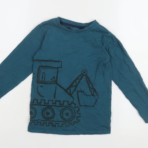 Next Boys Blue Graphic Print Long Sleeve T-Shirt 5-6 Years