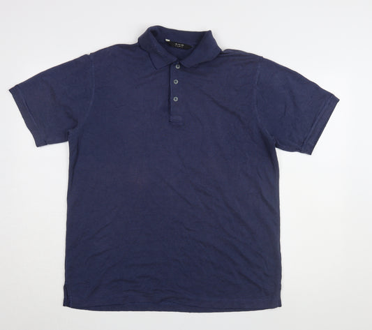 Axis Men’s Blue Modal Polo Shirt - Medium