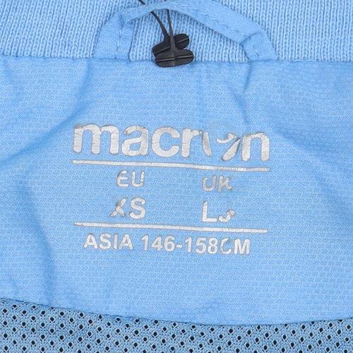 Macron Boys Blue Track Jacket, Size L, Football Style