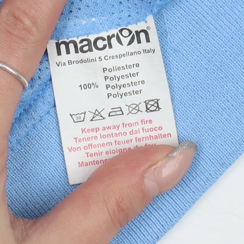 Macron Boys Blue Track Jacket, Size L, Football Style
