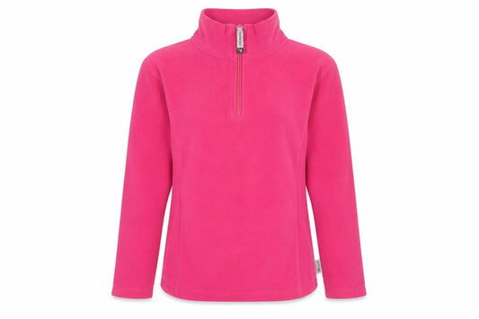 Front view of Trespass Women's Pink Fleece Pullover Hoodie, size 14