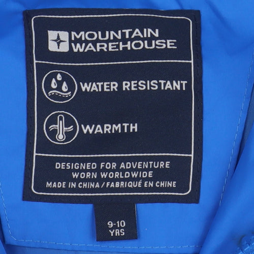 Mountain Warehouse Boys Blue Water Resistant Jacket 9-10 Years