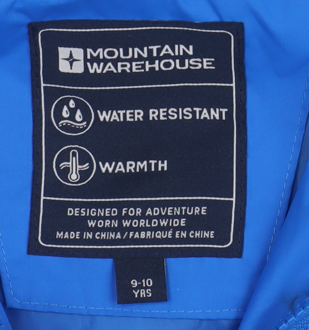 Mountain Warehouse Boys Blue Water Resistant Jacket 9-10 Years