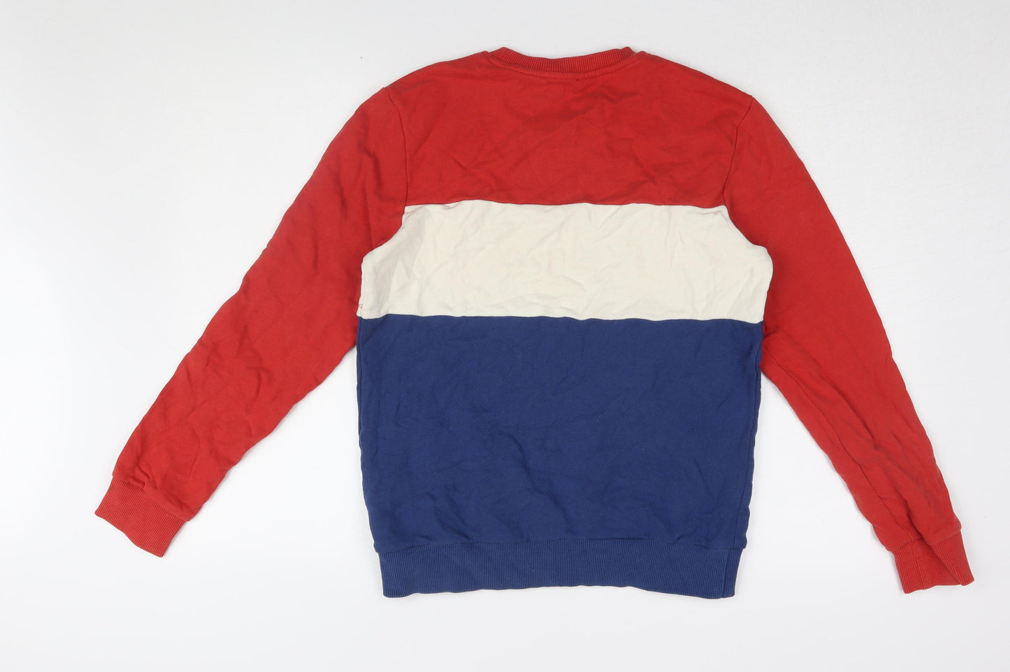 Selected Homme Mens Red Blue Pullover Sweatshirt S