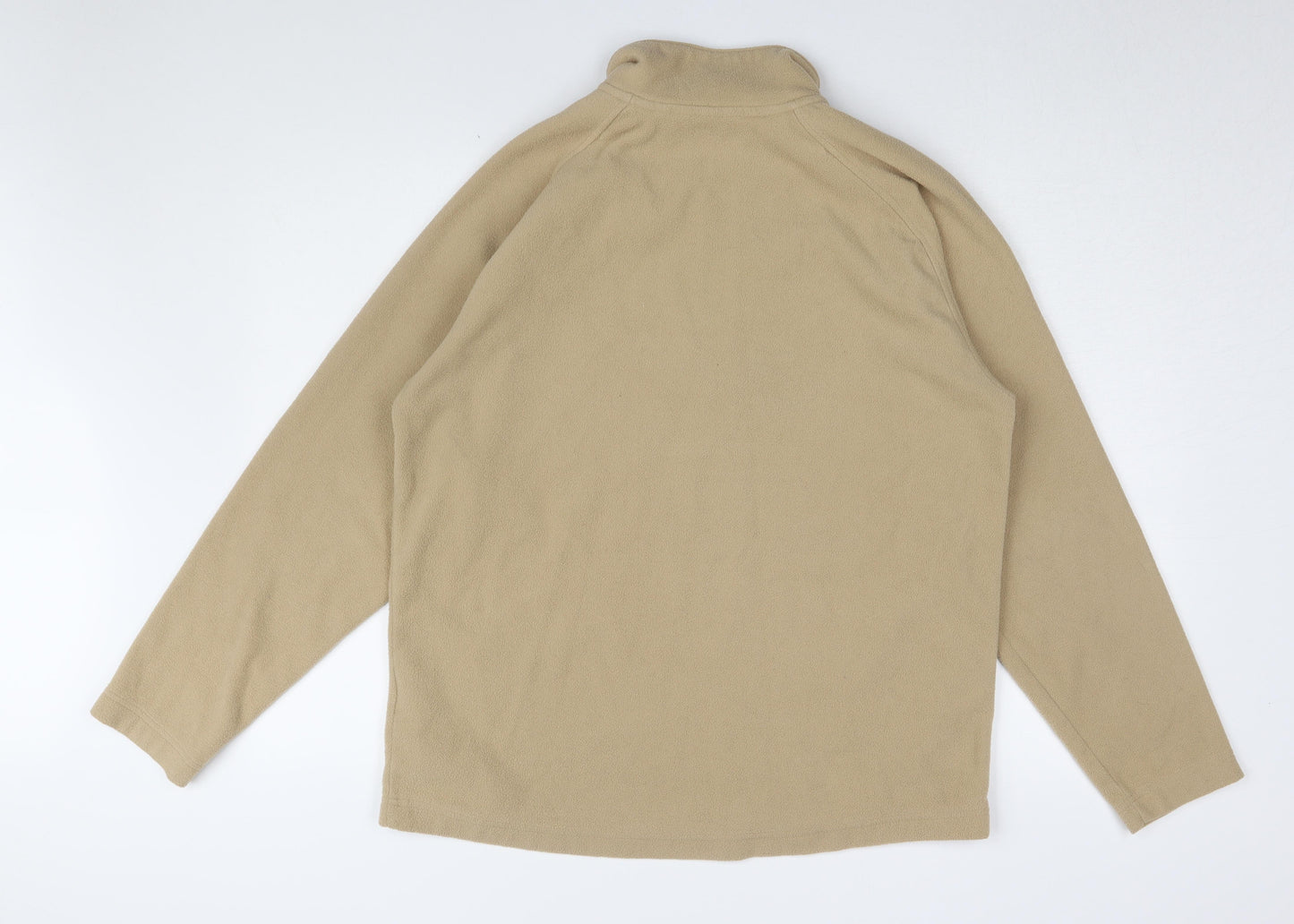 Hawkshead Men's Beige 1/4 Zip Fleece Sweatshirt L
