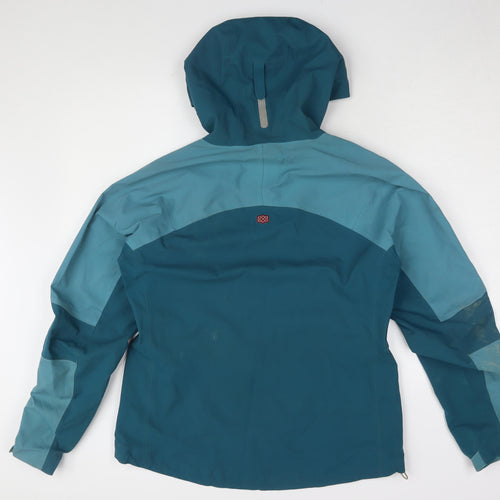 Sherpa Women's Blue Hooded Windbreaker Jacket M