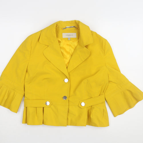 Karen Millen Women's Yellow Casual Jacket, Size 14