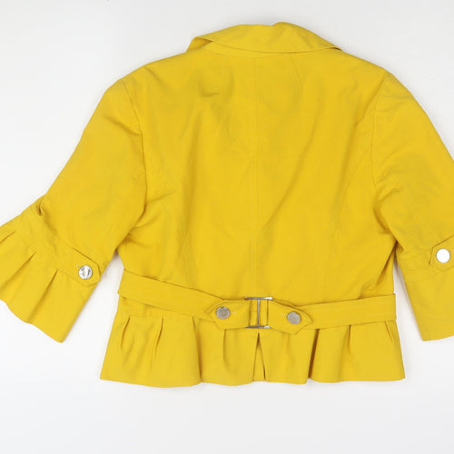 Karen Millen Women's Yellow Casual Jacket, Size 14