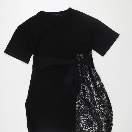 French Connection Women's Black Shift Dress Size 10