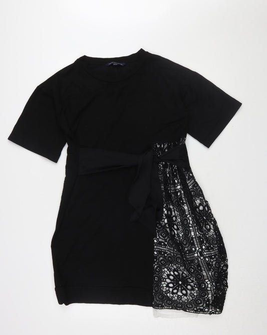 French Connection Women's Black Shift Dress Size 10