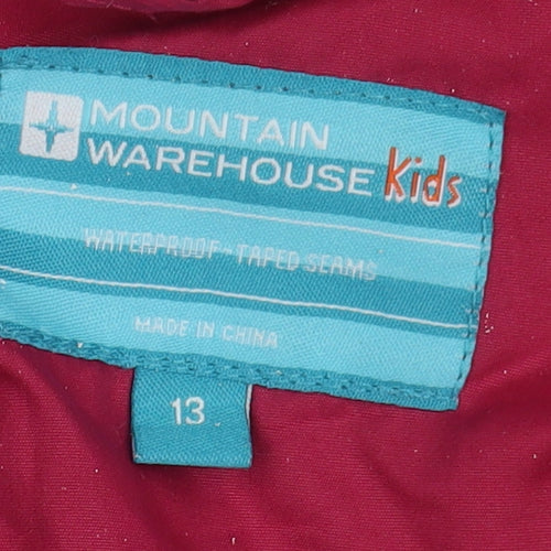 Mountain Warehouse Girls Red 3-in-1 Hooded Jacket 13Y