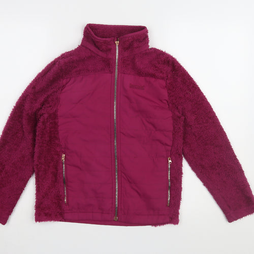 Regatta Girls Purple Puffer Jacket, 11 Years, Polyester, Zip