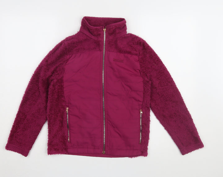 Regatta Girls Purple Puffer Jacket, 11 Years, Polyester, Zip