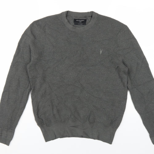 AllSaints Men's Grey Wool Pullover Jumper L