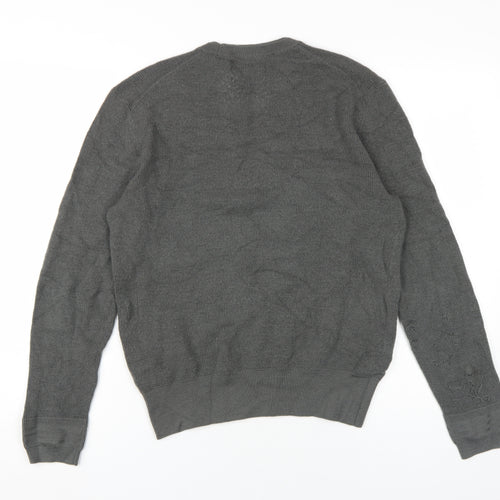 AllSaints Men's Grey Wool Pullover Jumper L