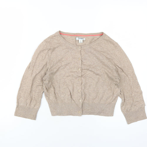 Old Navy Women's Beige Cardigan Small Cotton Knit