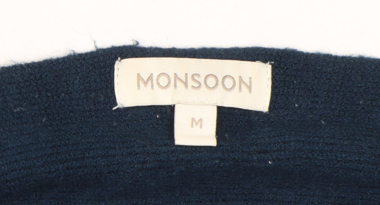 Monsoon Women's Blue Cardigan M Lightweight Casual