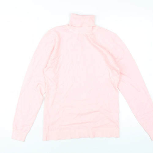 William de Faye Women's Pink Roll Neck Pullover Jumper Size 14