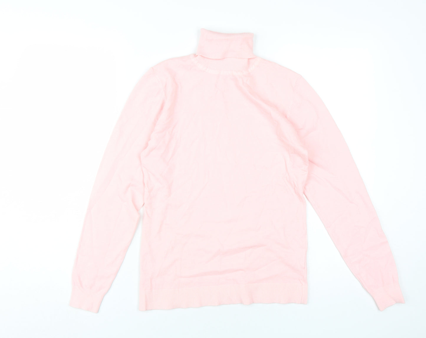 William de Faye Women's Pink Roll Neck Pullover Jumper Size 14