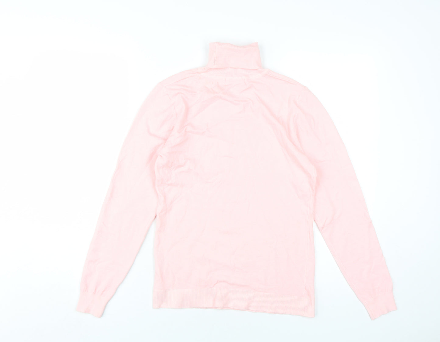 William de Faye Women's Pink Roll Neck Pullover Jumper Size 14