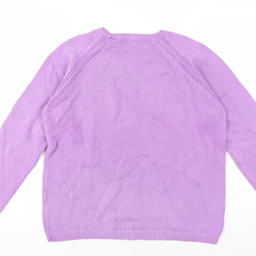 Isle Essentials Women's Purple Cotton Jumper M