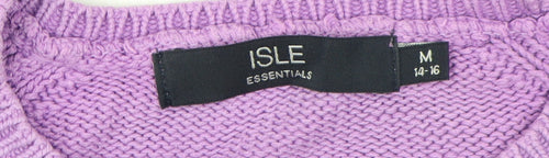 Isle Essentials Women's Purple Cotton Jumper M