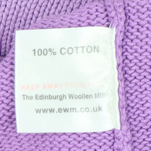 Isle Essentials Women's Purple Cotton Jumper M