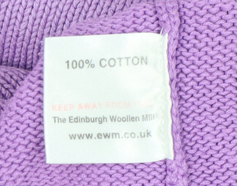 Isle Essentials Women's Purple Cotton Jumper M