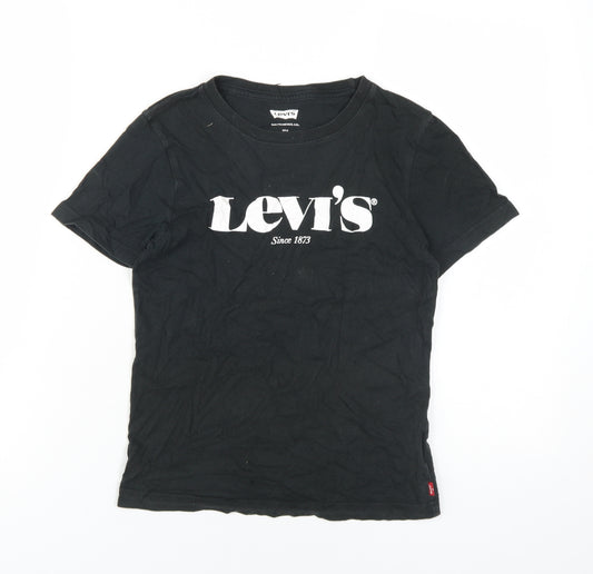 Levi's Boys Black Logo T-Shirt Short Sleeve Size 10 Years