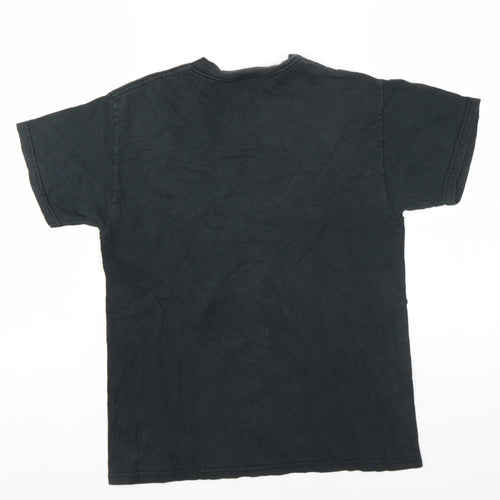 Champion Boys Black T-Shirt, Size L, Logo Short Sleeve Casual