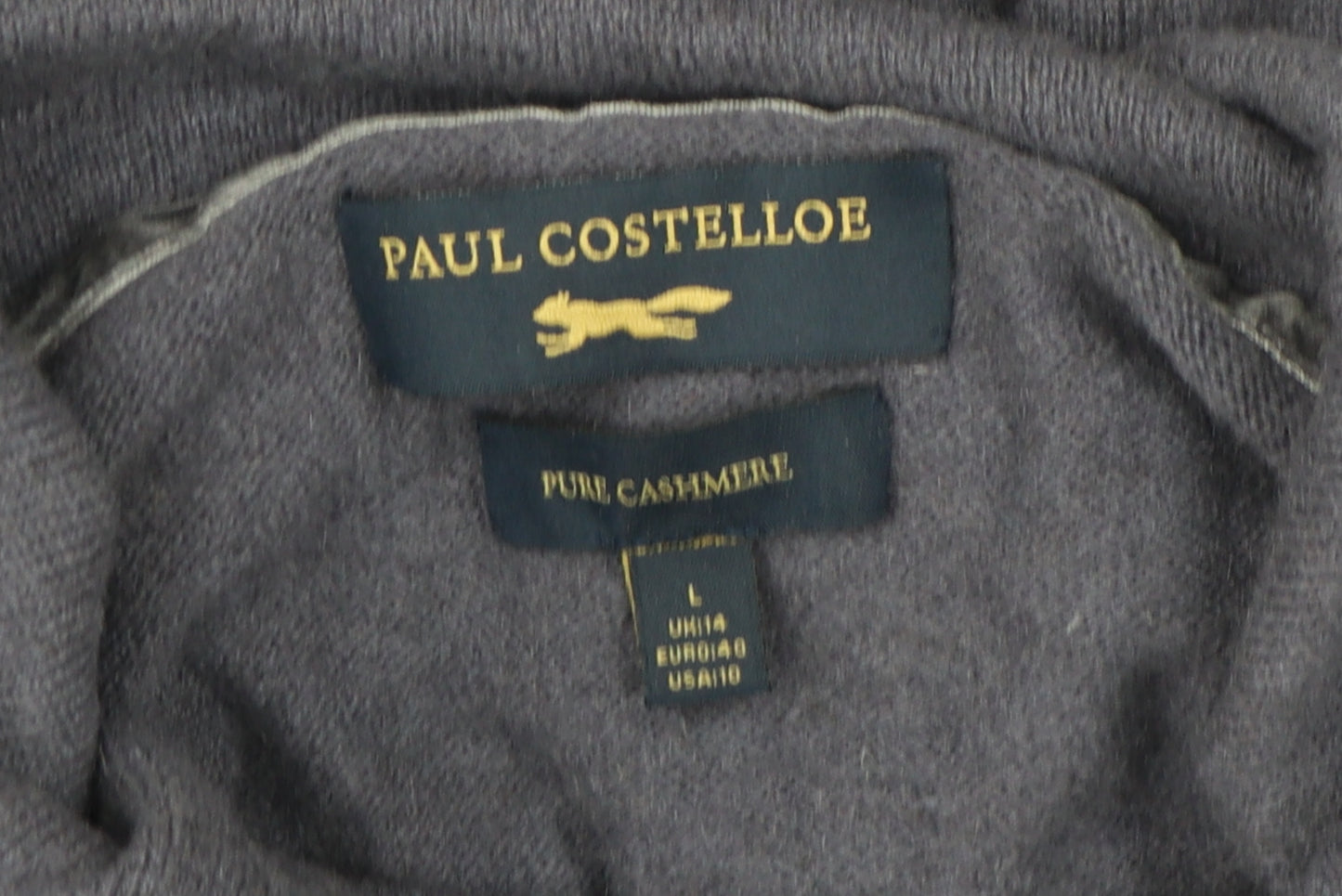 Paul Costelloe Grey Cashmere Women's Dress, Size 14