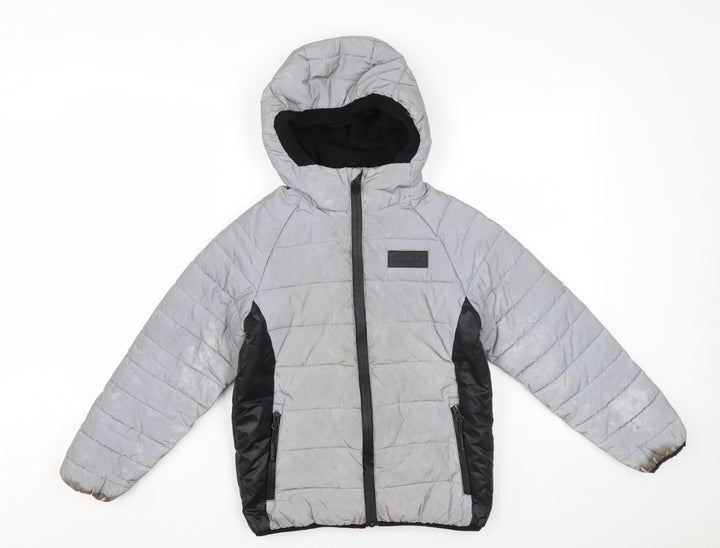 Sonneti Boys Grey Puffer Jacket, 8-10 Years, Hooded, Lined