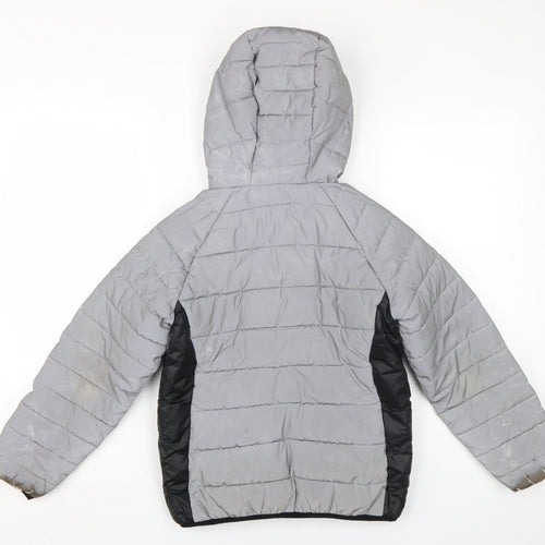 Sonneti Boys Grey Puffer Jacket, 8-10 Years, Hooded, Lined