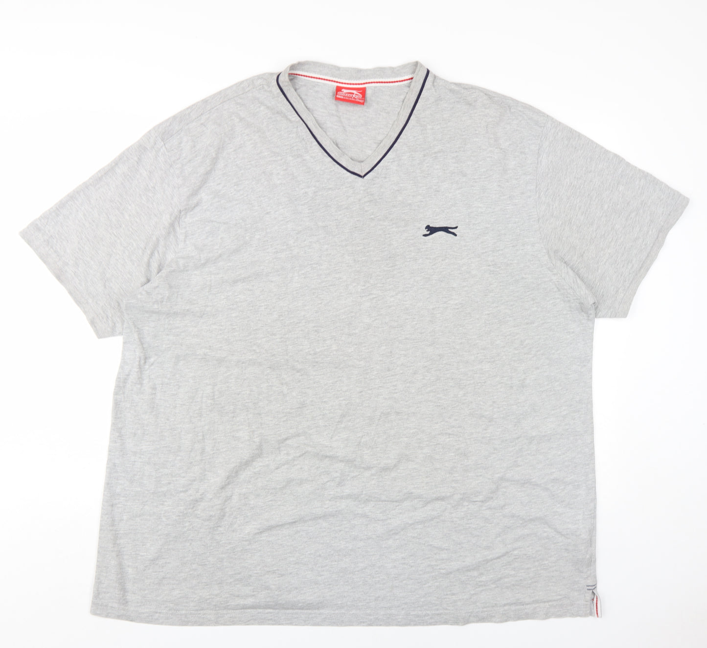Slazenger Men's Grey V-Neck T-Shirt 4XL