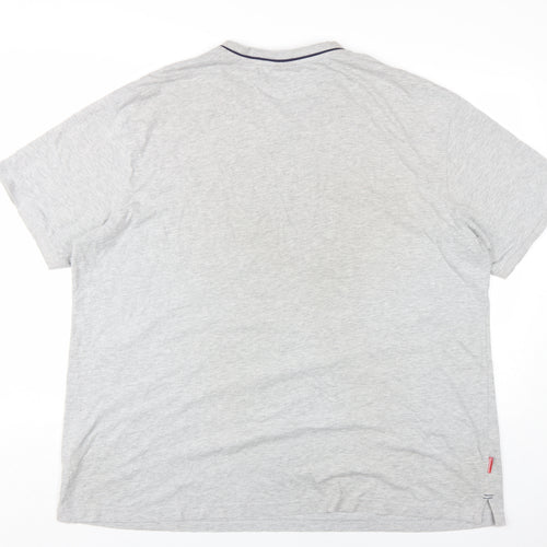 Slazenger Men's Grey V-Neck T-Shirt 4XL