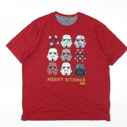 Marks and Spencer Star Wars Men's Red L T-Shirt