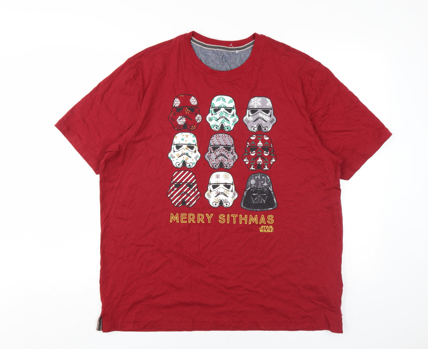 Marks and Spencer Star Wars Men's Red L T-Shirt